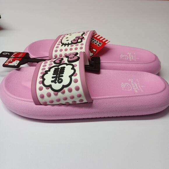 Hello Kitty Women's Pink Slip-on Slides Sandals Shoes Size 9 - Picture 2 of 5